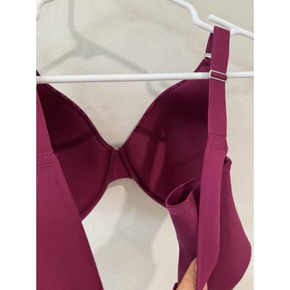 SOMA Vanishing Back Women’s Red Floral Lace Bra 38DDD Full Coverage Underwire - Picture 4 of 4